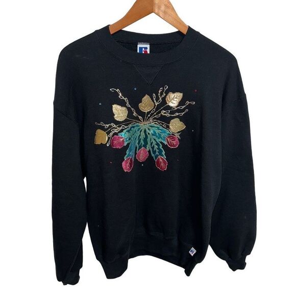 Vintage Russel Handmade custom Christmas Sweatshirt - Picture 1 of 7